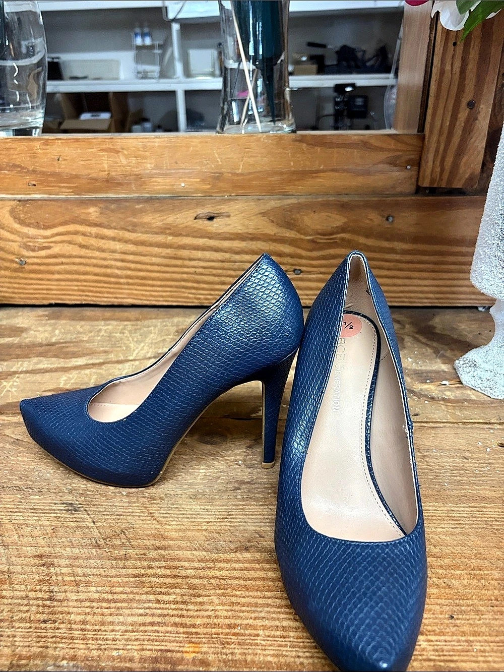 BCBGeneration Pointed Toe Heels in Blue